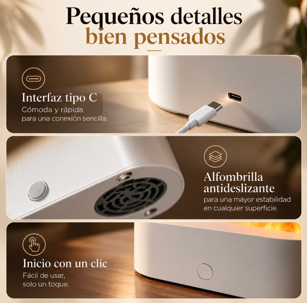 Difusor de aroma efecto llama